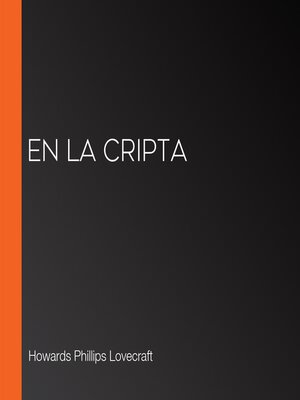 cover image of En la cripta